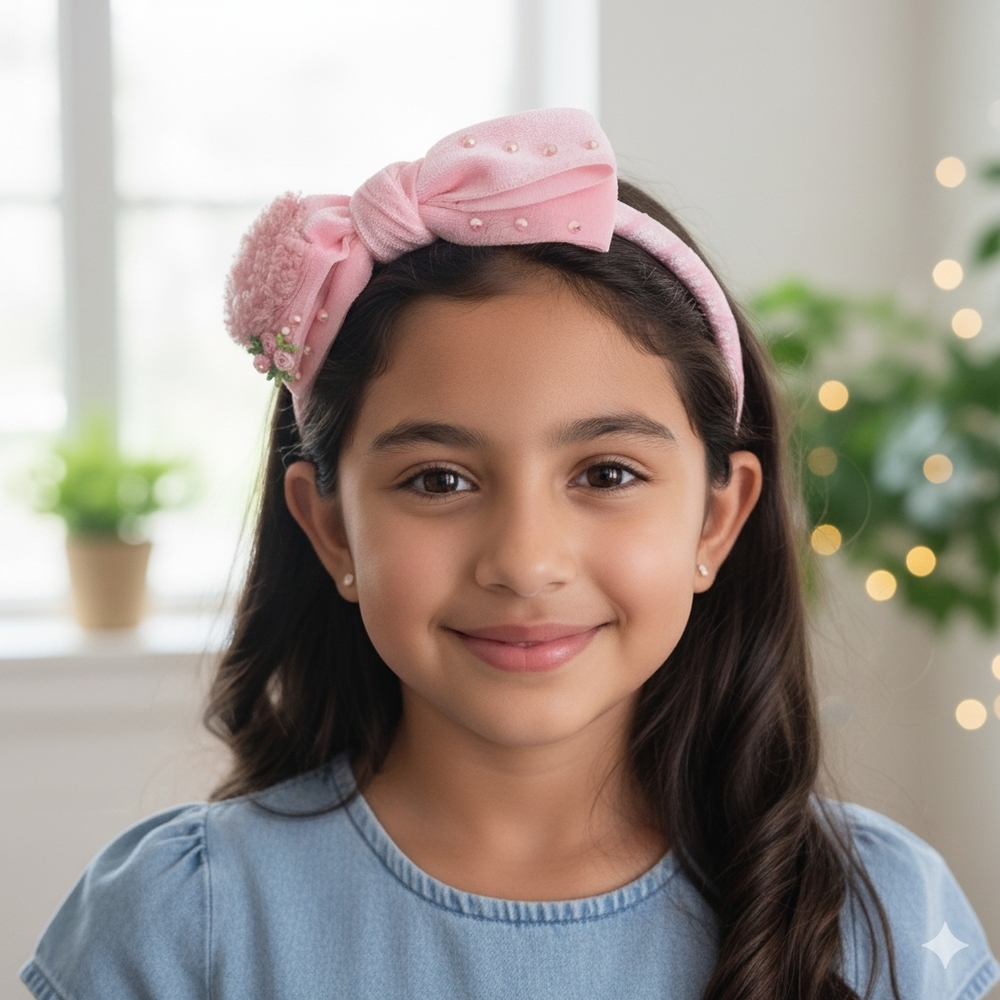 2 For $20. ✨✨🎀Adorable Pink Bow Hairband Velvet For Girls